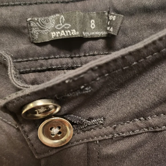 Prana Halle Women's Straight-Leg Hiking/Activewear Pants in Charcoal Black - Picture 4 of 6